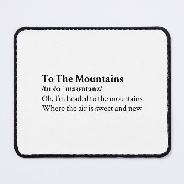 Item preview, To The Mountains Lizzy McAlpine Aesthetic Quote Lyrics designed and sold by StickTheSong.