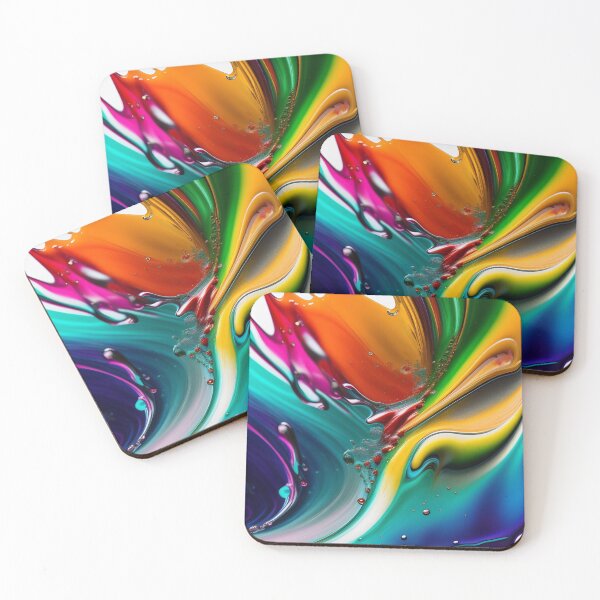 Item preview, Drip into Emotion: A Colorful Abstract Exploration Colorful abstract fluid patterns 19 designed and sold by vishalraifx.