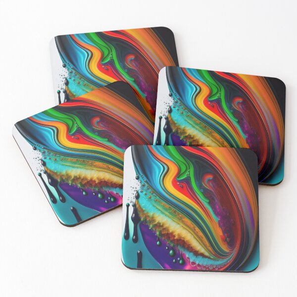Item preview, Drip into Emotion: A Colorful Abstract Exploration Colorful abstract fluid patterns 21 designed and sold by vishalraifx.