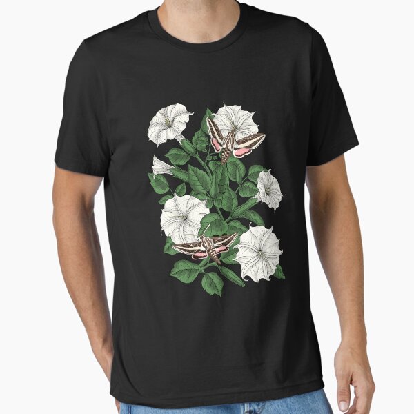 Moonflowers and sphinx moths Essential T-Shirt