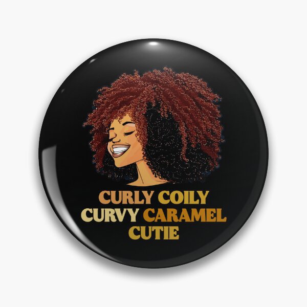 Item preview, Curly Coily Curvy Caramel Cutie African American Month Afro Gift designed and sold by TMelonShop.