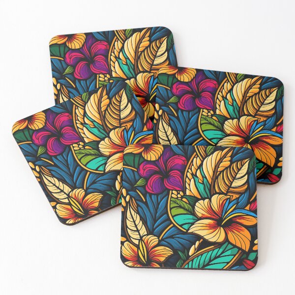 Item preview, Colourful bold tropical flower pattern #8 designed and sold by Christolamber.