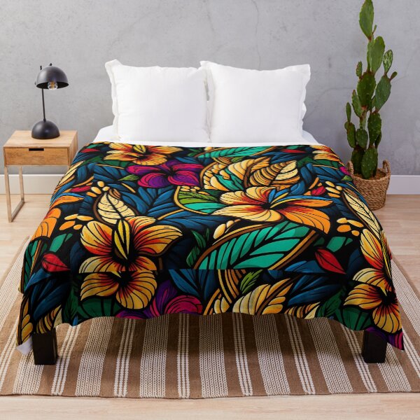 Item preview, Colourful bold tropical flower pattern #8 designed and sold by Christolamber.