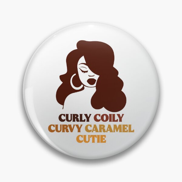 Item preview, Curly Coily Curvy Caramel Cutie African American Culture Gift designed and sold by TMelonShop.