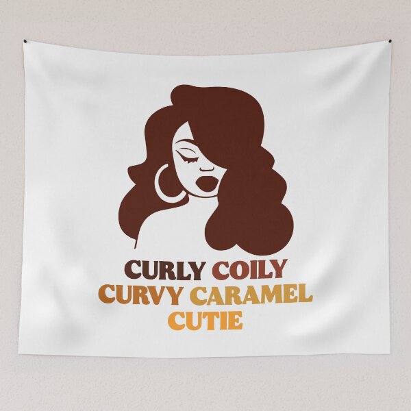 Item preview, Curly Coily Curvy Caramel Cutie African American Culture Gift designed and sold by TMelonShop.