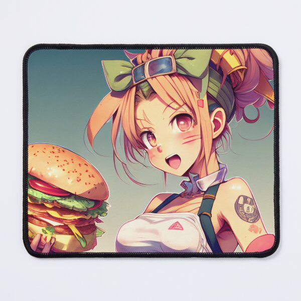 Item preview, Anime Girl Eating Burger designed and sold by Odd World.