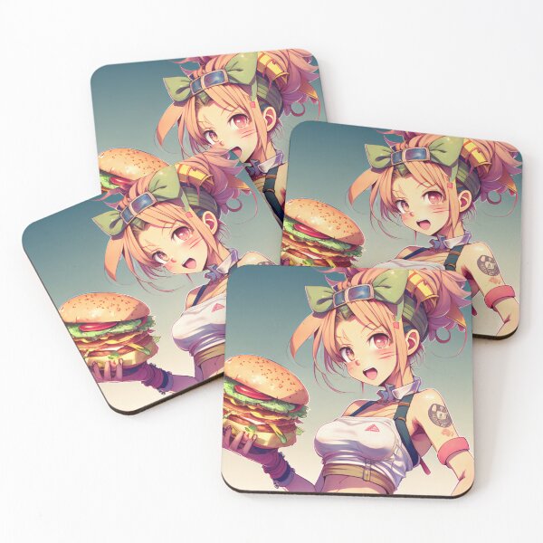 Item preview, Anime Girl Eating Burger designed and sold by Odd World.