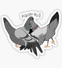 pigeon hug Sticker