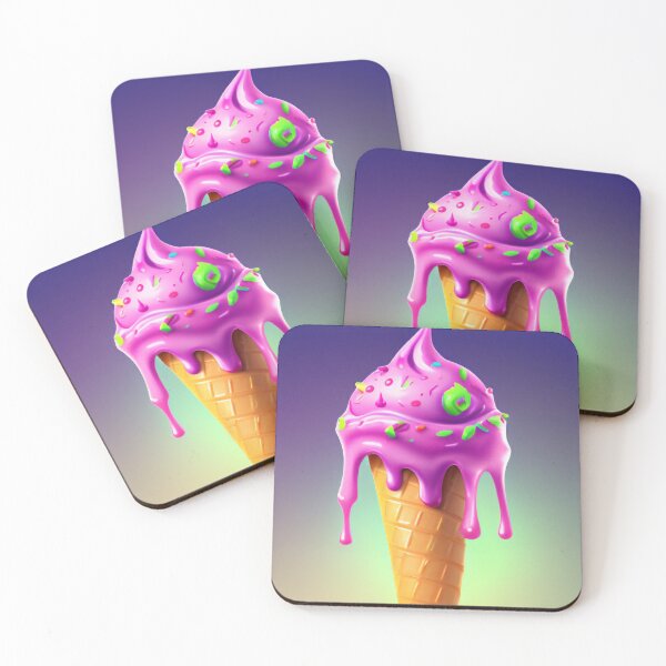 Item preview, The Slimey Pink Ice Cream designed and sold by CreepyDesigns.