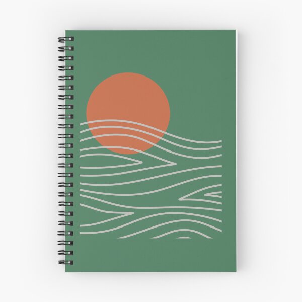 Item preview, Stylised Minimalistic sundown over the sea. Green and orange.  designed and sold by Gwebbel.