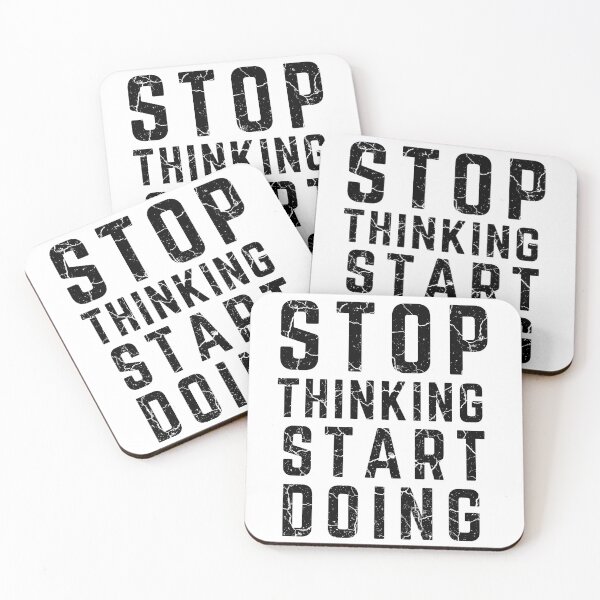 Item preview, STOP THINKING START DOING white background distressed  designed and sold by KingsManKind.