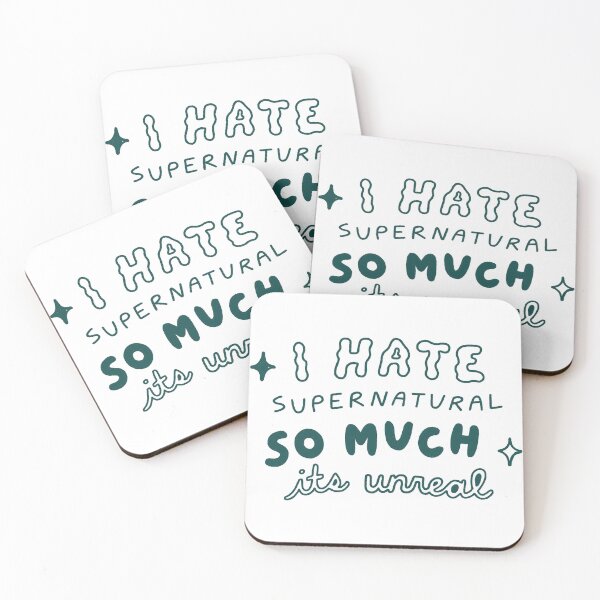 Item preview, "i hate supernatural so much it's unreal" (monochrome) designed and sold by babpod.
