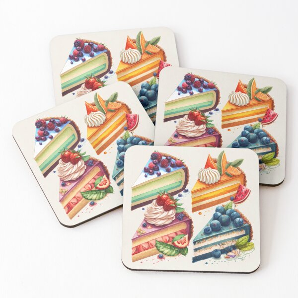 Item preview, Cake Slices and Fruits designed and sold by AxeWave.