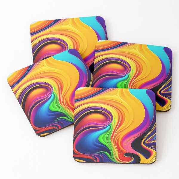Item preview, Drip into Emotion: A Colorful Abstract Exploration Colorful abstract fluid patterns 42 designed and sold by vishalraifx.