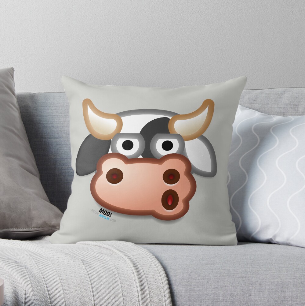 MOO! Throw Pillow
