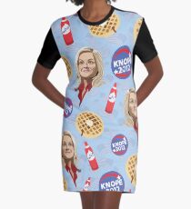 What's Important: Friends, Waffles, and Work Graphic T-Shirt Dress