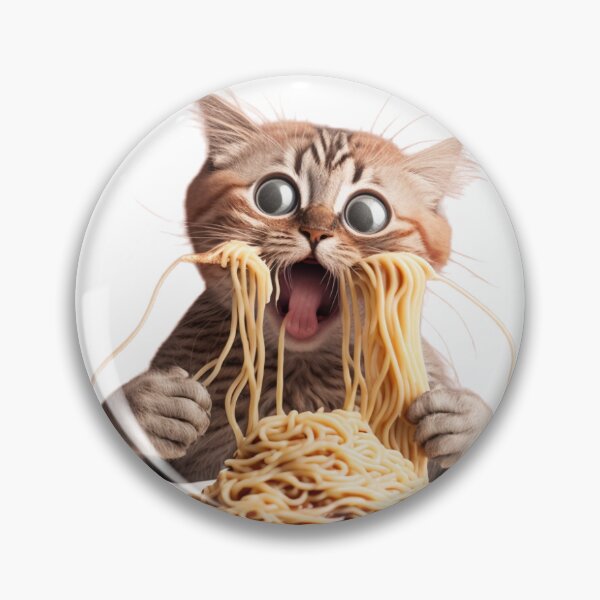 Aperçu de l'œuvre Chat qui mange des spaghettis créée et vendue par Hichem Ben Boubaker.