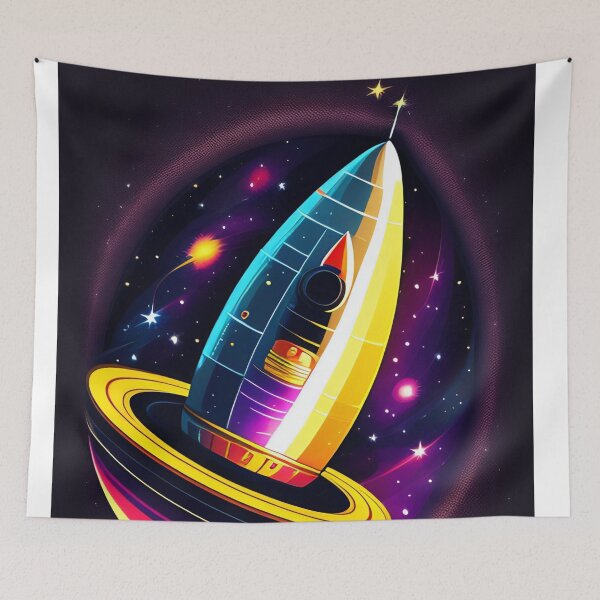 Item preview, A Colorful rocket Abstract Exploration Colorful abstract art illustration 3 designed and sold by vishalraifx.