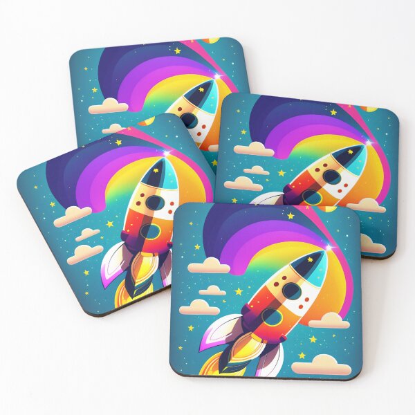 Item preview, A Colorful rocket Abstract Exploration Colorful abstract art illustration 4 designed and sold by vishalraifx.