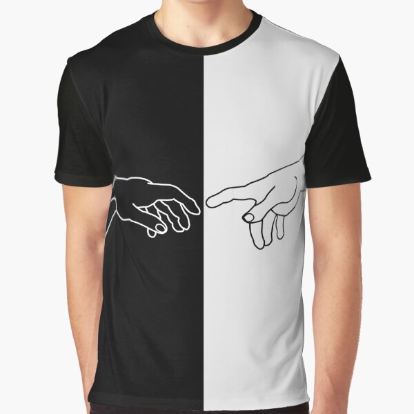 Hands showing the creation of Adam Graphic T-Shirt