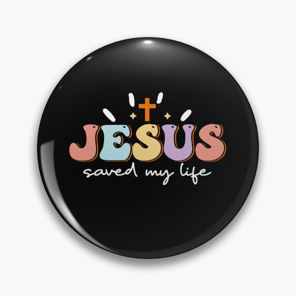 Item preview, JESUS SAVED MY LIFE - retro christian quote designed and sold by KatisDesign.