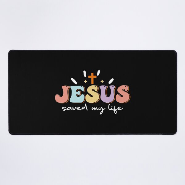 Item preview, JESUS SAVED MY LIFE - retro christian quote designed and sold by KatisDesign.