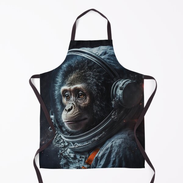 Item preview, Portrait chimpanzee, monkey in a spacesuit in the galaxy, Stylized drawing, designed and sold by DigitalArts24.