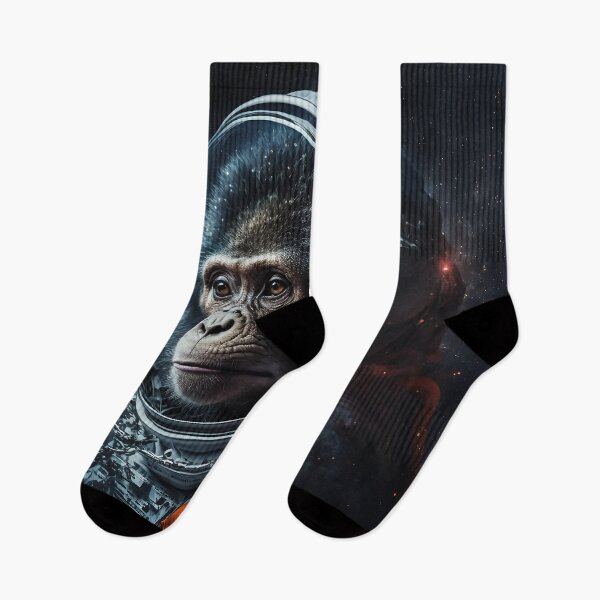 Item preview, Portrait chimpanzee, monkey in a spacesuit in the galaxy, Stylized drawing,  designed and sold by DigitalArts24.