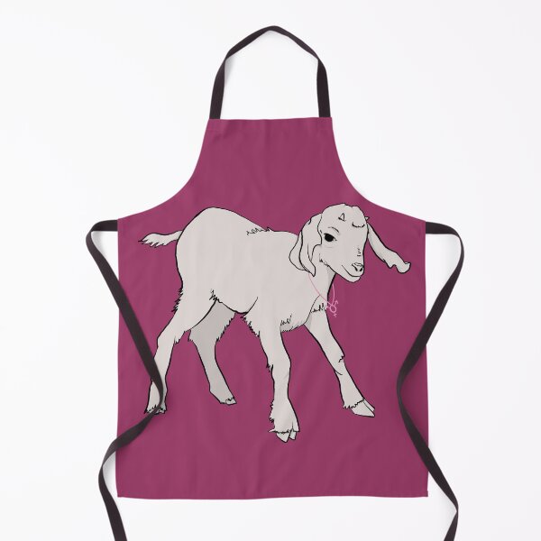Item preview, Baby goat with transgender symbol necklace (pink) designed and sold by goatgeneration.