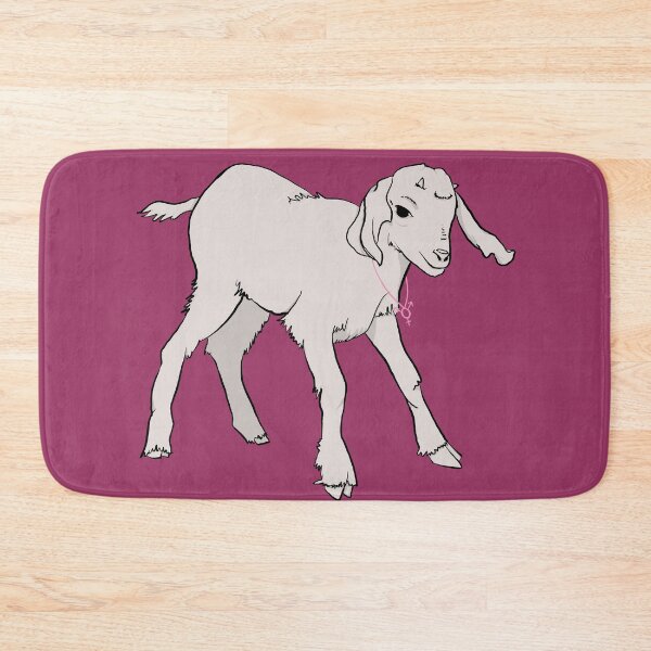 Item preview, Baby goat with transgender symbol necklace (pink) designed and sold by goatgeneration.