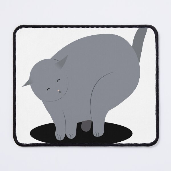 Item preview, Happy fluffy grey cat designed and sold by Ilenia Maietta.