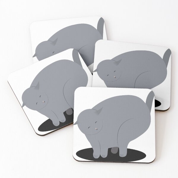 Item preview, Happy fluffy grey cat designed and sold by Ilenia Maietta.