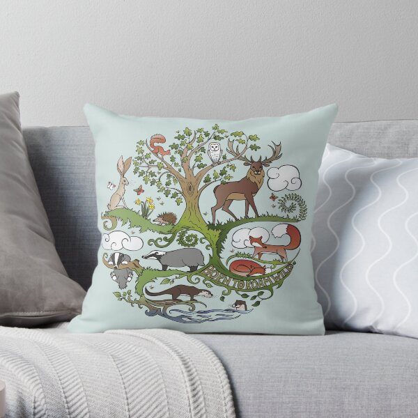 Born to Roam Wild Throw Pillow