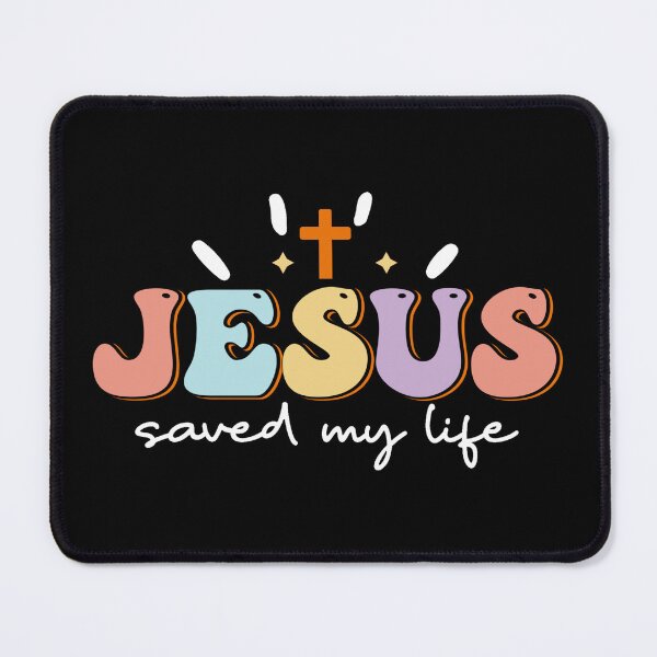 Item preview, JESUS SAVED MY LIFE - retro christian quote designed and sold by KatisDesign.