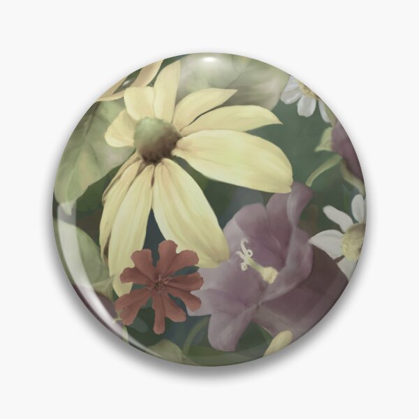 Item preview, Rudbeckia Bellflower In Vintage Color Pattern Design  designed and sold by Tina Veenstra.