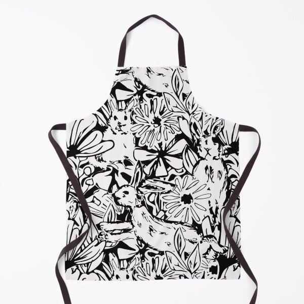 Item preview, Rabbits in the abstract woodland black and white designed and sold by Claudia S. Design.