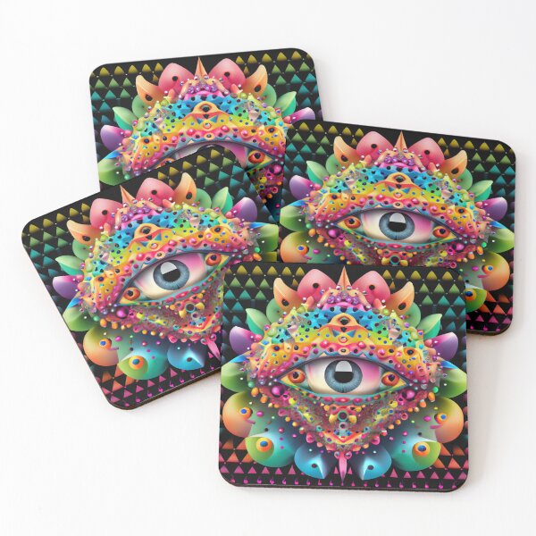 Item preview, Bejeweled Aggressive Rainbow Brilliant Anime Asian Pattern Digital Painting designed and sold by CodeAndColors.