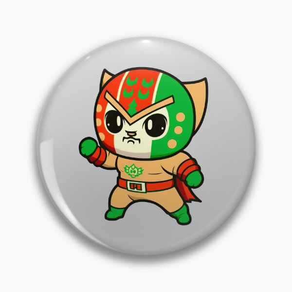 Item preview, Lucha Libre Cats | Mexican Wrestling | Anime Cats | Kawaii Cats | Chibi Cats | Lucha Libre Cats 31 | El Dolor designed and sold by Catcosm.