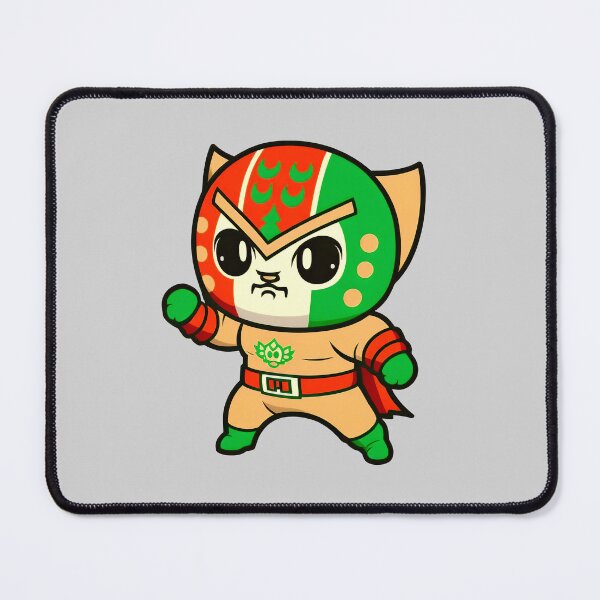 Item preview, Lucha Libre Cats | Mexican Wrestling | Anime Cats | Kawaii Cats | Chibi Cats | Lucha Libre Cats 31 | El Dolor designed and sold by Catcosm.