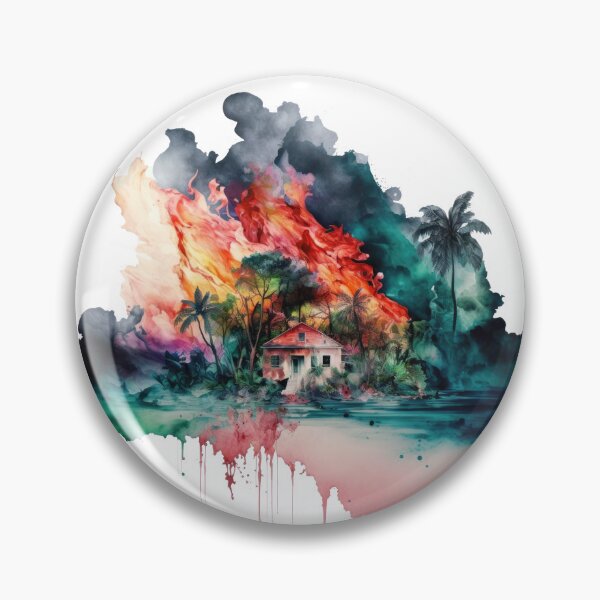 Item preview, Flames of Fury - Burning forest house designed and sold by Ideationing.