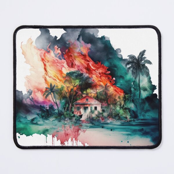 Item preview, Flames of Fury - Burning forest house designed and sold by Ideationing.