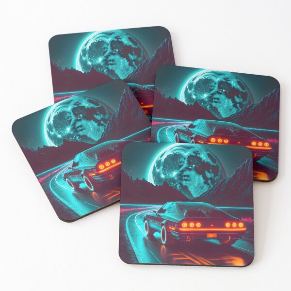 Item preview, Vaporwave Neon Car designed and sold by ArtAT.