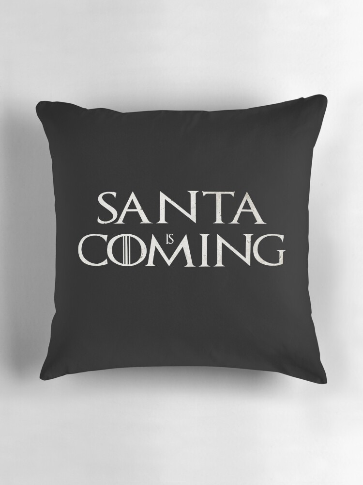 Thumbnail 3 of 4, Pillow, Santa is coming designed and sold by oldtee.