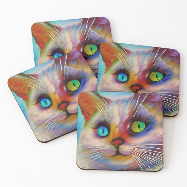 Item preview, Cat - Multi-Colored Eyes - Heterochromia Iridium designed and sold by ArtistsQuest.