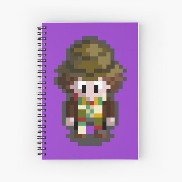 Fourth Doctor- Pixel Spiral Notebook