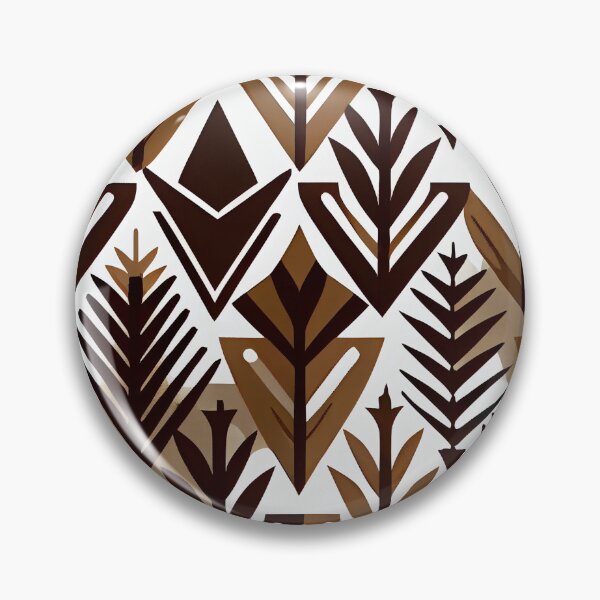 Artikelvorschau, Intense Brown Simple Scandinavian Pattern Digital Painting entworfen und verkauft von CodeAndColors.