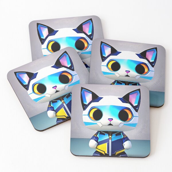Item preview, Ai Generated Art - Cute Blue Chibi Cat designed and sold by Bluartec.
