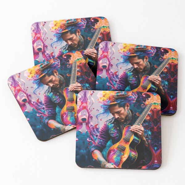 Item preview, guitar player, music, energy, musician, colors designed and sold by SBlagojevic.