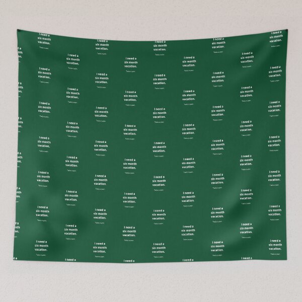 Item preview, Funny quotes I need a six month vacation. Twice a year. designed and sold by NoManDesign.
