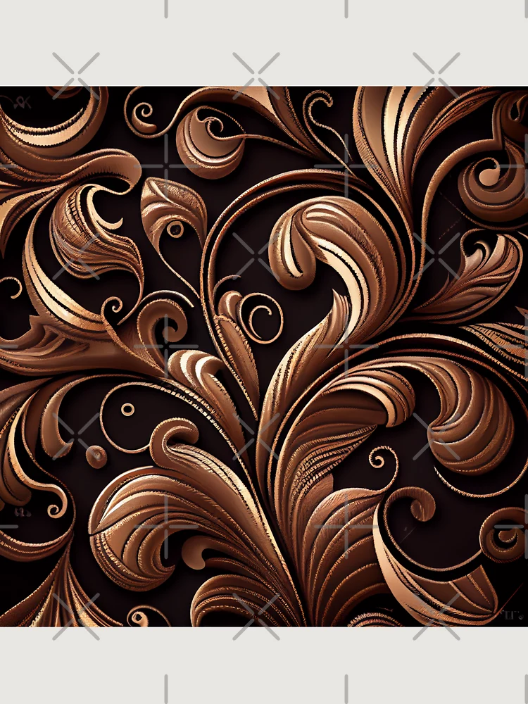 Thumbnail 6 von 6, Premium Oversized Pullover, Elegant Cartoon Bold Brown Classic Latin Pattern Digital Painting designt und verkauft von CodeAndColors.